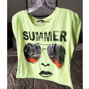 Neon Summer Cut-Off Crop